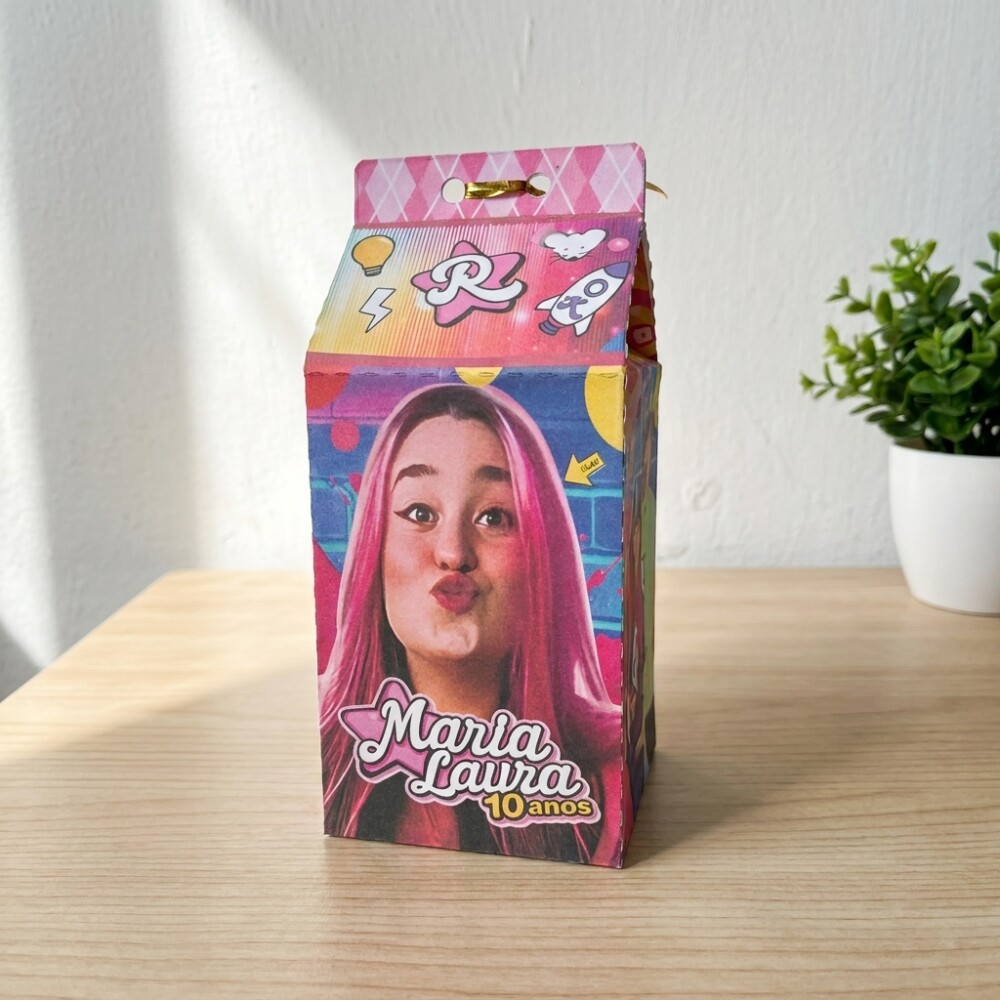 Caixa Milk Emilly Vick Os Rosas Personalizada Lembrancinha Festa