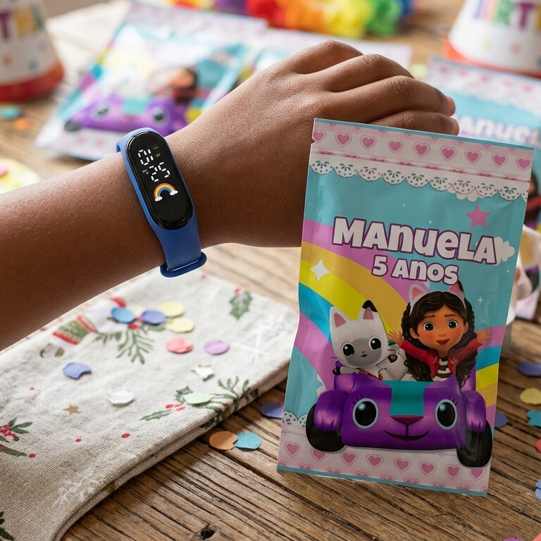 Relógio Infantil Personalizado Casa Mágica da Gabby | Lembranci