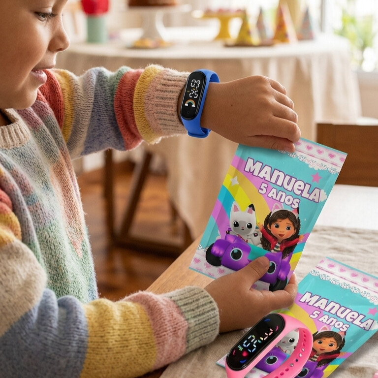 Relógio Infantil Personalizado Casa Mágica da Gabby | Lembranci
