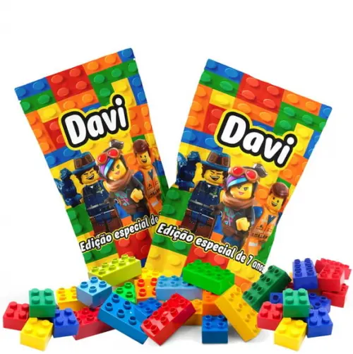 Blocos de Montar Personalizado Lego no Saquinho Metalizado