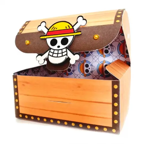 Caixa Bau One Piece Mais Relógio Digital Personalizado