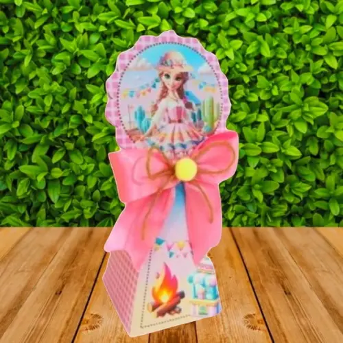 Caixa Pirâmide Barbie Festa Junina Arraiá