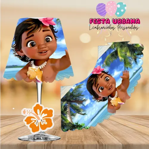 Cúpula para Abajur na Taça Moana Baby