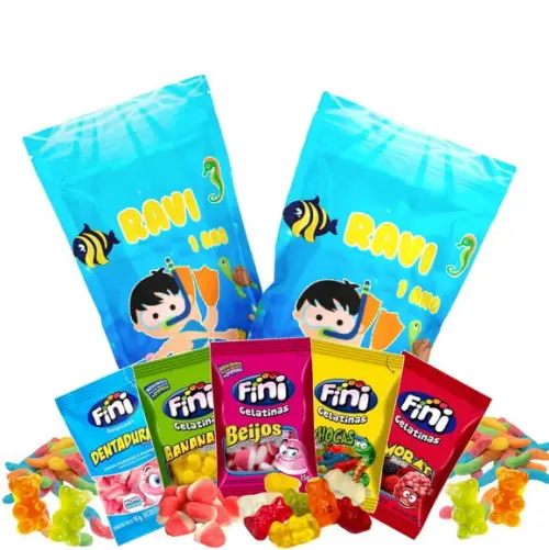 Fini Fundo do Mar no Saquinho Metalizado Zip Lock