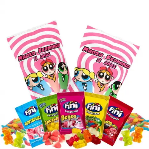 Fini Meninas Super Poderosas no Saquinho Metalizado Zip Lock