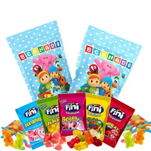 Fini Pocoyo no Saquinho Metalizado Zip Lock