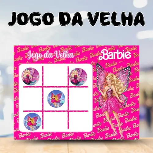 Jogo da Velha Barbie Lembrancinha Personalizada