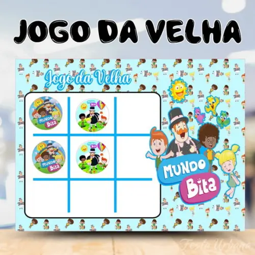 Jogo da Velha Mundo Bita Lembrancinha Personalizada