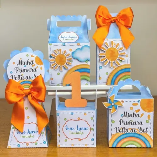 Kit 15 Lembrancinhas Personalizadas Primeira Volta ao Sol