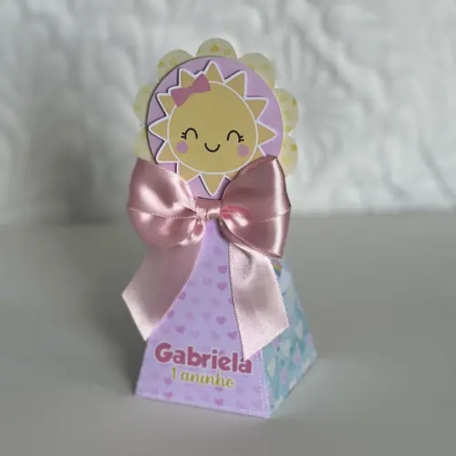 Kit 30 Lembrancinhas Personalizadas Raio de Sol Menina