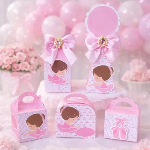 Kit 40 Caixinhas Bailarina Lembrancinhas Personalizadas