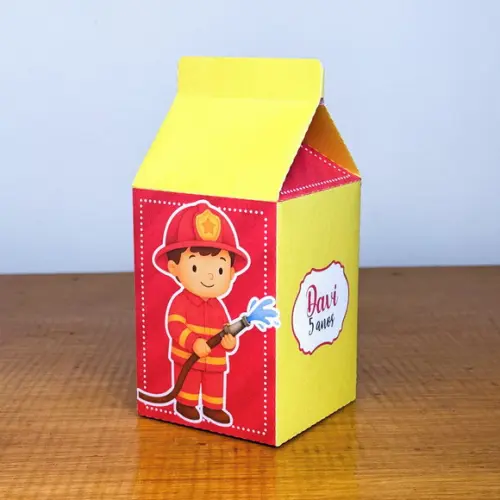 Kit 40 Caixinhas Bombeiro Lembrancinhas Personalizadas