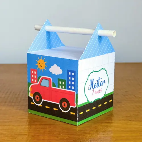 Kit 40 Caixinhas Carrinho Lembrancinhas Personalizadas