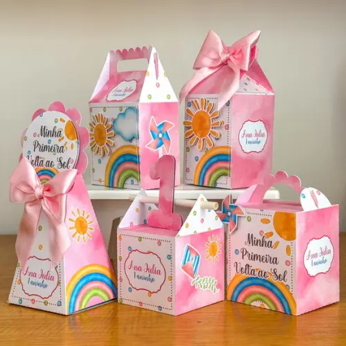 Kit 50 Lembrancinhas Personalizadas Primeira Volta ao Sol