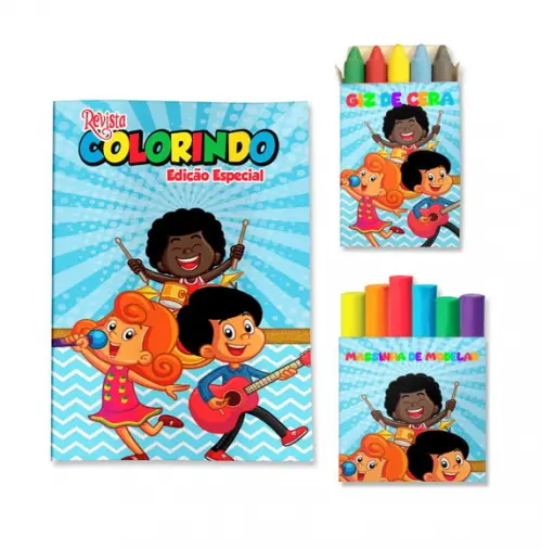 Kit Colorir com Massinha 3 Palavrinhas