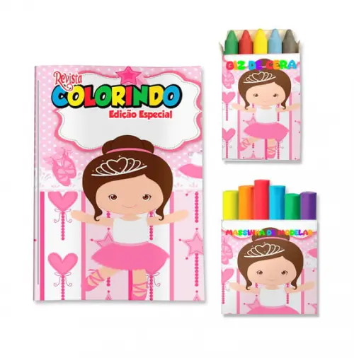 Kit Colorir com Massinha Bailarina
