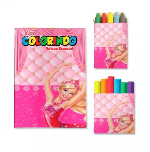 Kit Colorir com Massinha Barbie Bailarina