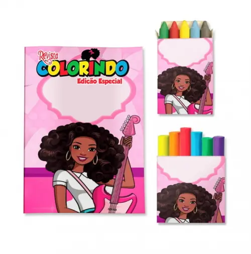 Kit Colorir com Massinha Barbie Negra