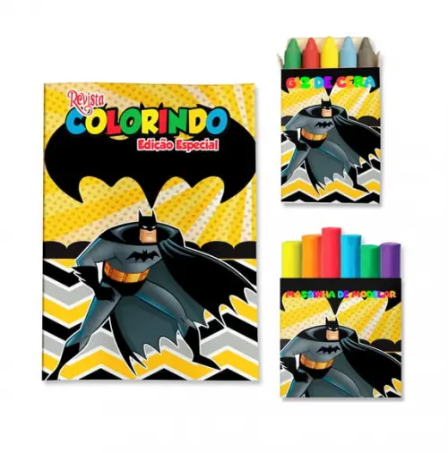 Kit Colorir com Massinha Batman
