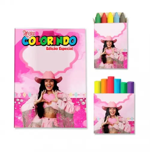 Kit Colorir com Massinha Boiadeira Ana Castela Country