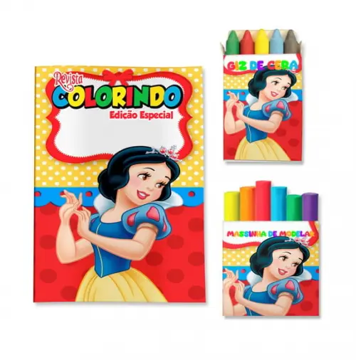 Kit Colorir com Massinha Branca de Neve
