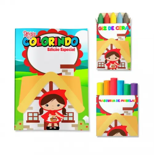 Kit Colorir com Massinha Chapeuzinho Vermelho