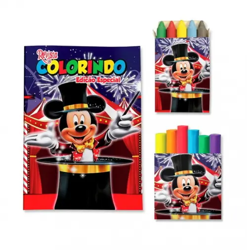 Kit Colorir com Massinha Circo do Mickey