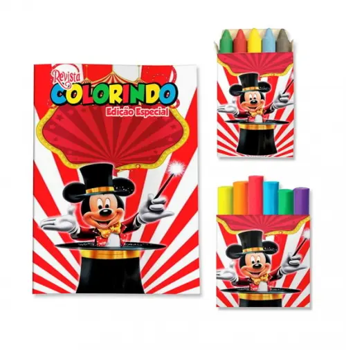 Kit Colorir com Massinha Circo do Mickey