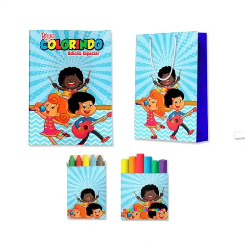 Kit Colorir com Massinha e Sacola 3 Palavrinhas