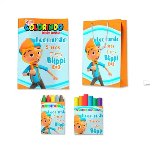 Kit Colorir com Massinha e Sacola Blippi