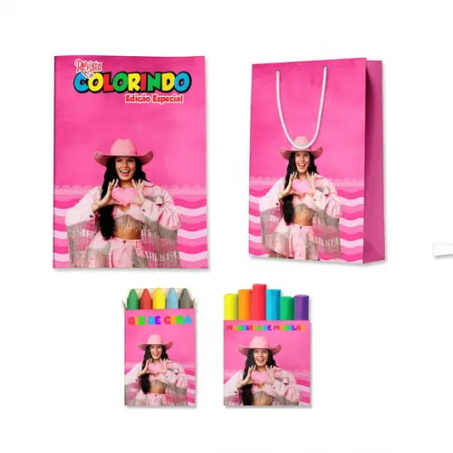 Kit Colorir com Massinha e Sacola Boiadeira Ana Castela
