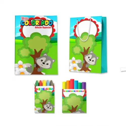 Kit Colorir com Massinha e Sacola Chapeuzinho Vermelho