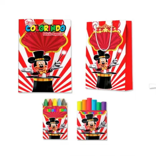 Kit Colorir com Massinha e Sacola Circo do Mickey