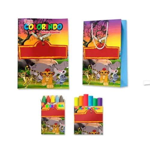 Kit Colorir com Massinha e Sacola Guarda do Leão