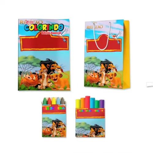 Kit Colorir com Massinha e Sacola Guarda do Leão