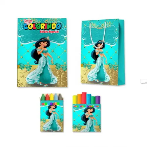 Kit Colorir com Massinha e Sacola Jasmine