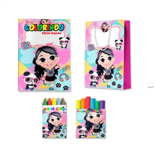 Kit Colorir com Massinha e Sacola Luluca Games
