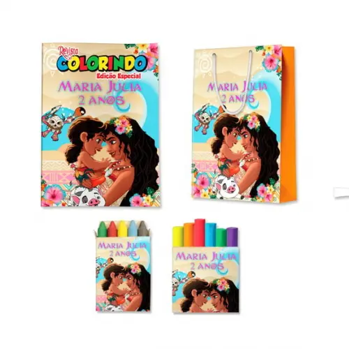 Kit Colorir com Massinha e Sacola Moana 2