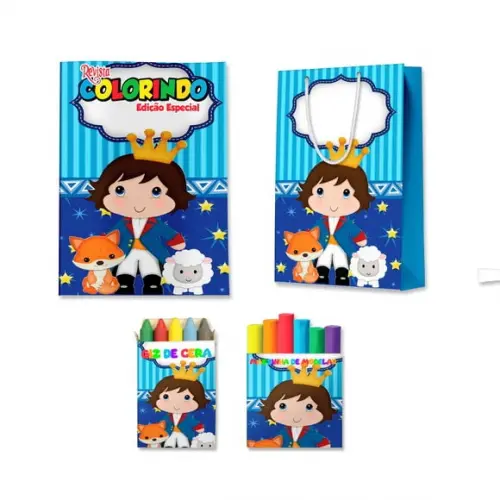 Kit Colorir com Massinha e Sacola Pequeno Príncipe