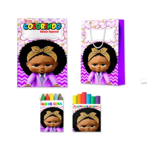 Kit Colorir com Massinha e Sacola Poderosa Chefinha Negra