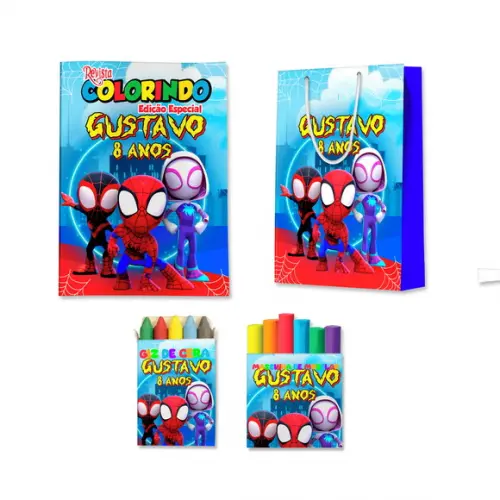 Kit Colorir com Massinha e Sacola Spidey e Seus Amigos