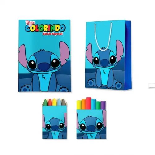 Kit Colorir com Massinha e Sacola Stitch