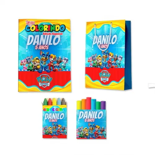 Kit Colorir com Massinha e Sacola Super Filhotes