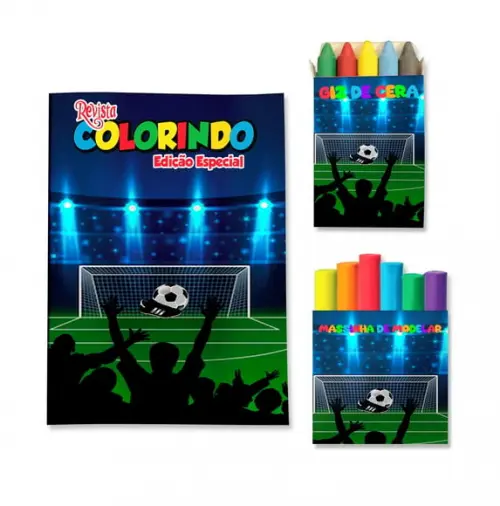Kit Colorir com Massinha Futebol