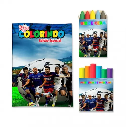 Kit Colorir com Massinha Futebol