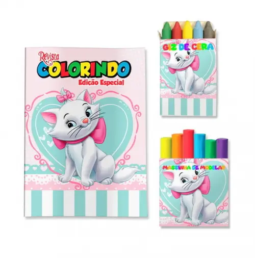 Kit Colorir com Massinha Gatinha Marie