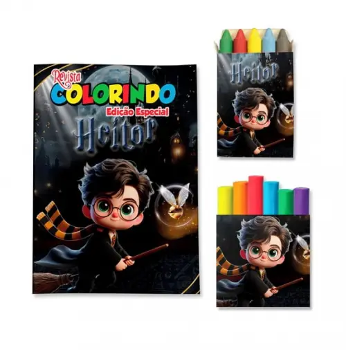 Kit Colorir com Massinha Harry Potter