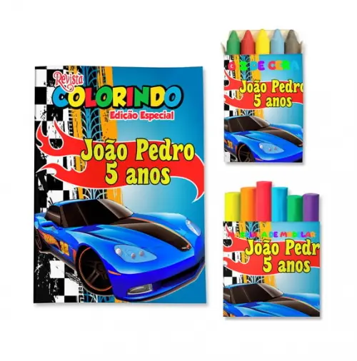 Kit Colorir com Massinha Hot Wheels