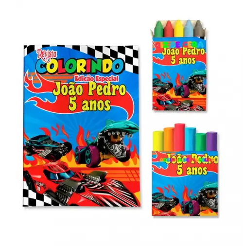 Kit Colorir com Massinha Hot Wheels