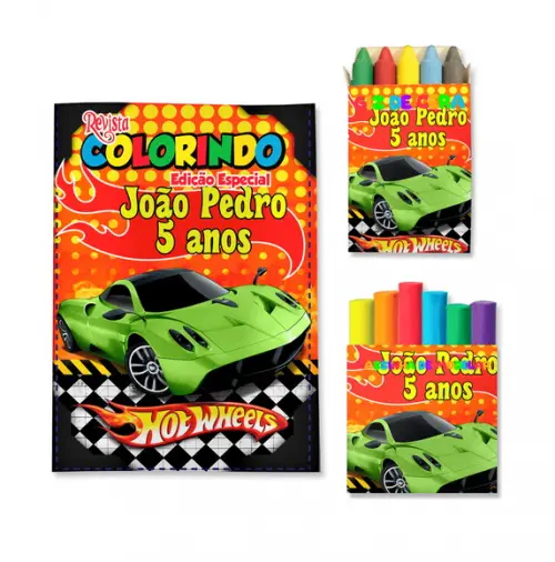Kit Colorir com Massinha Hot Wheels